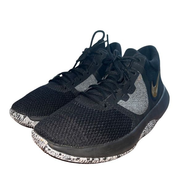 Nike Air Precision II Basketball Shoes Black & Gold Men size 9.5 - Picture 7 of 11